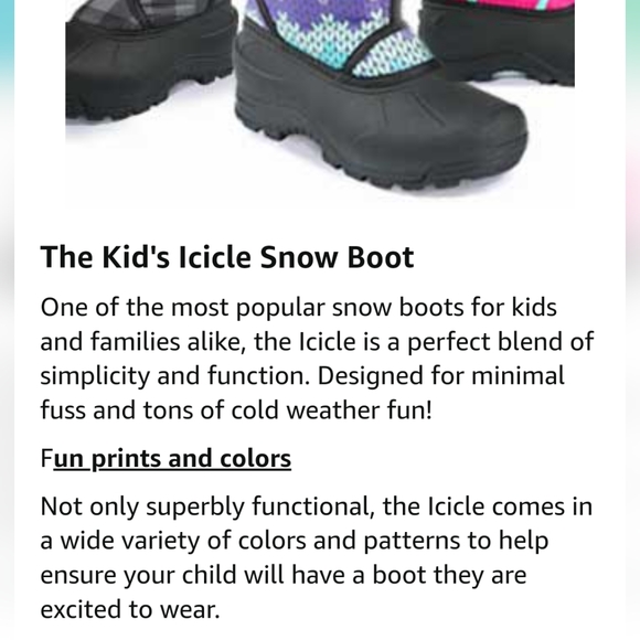 Northside Icicle snow boot, gray/black, size 6, 🆕 - Picture 14 of 16